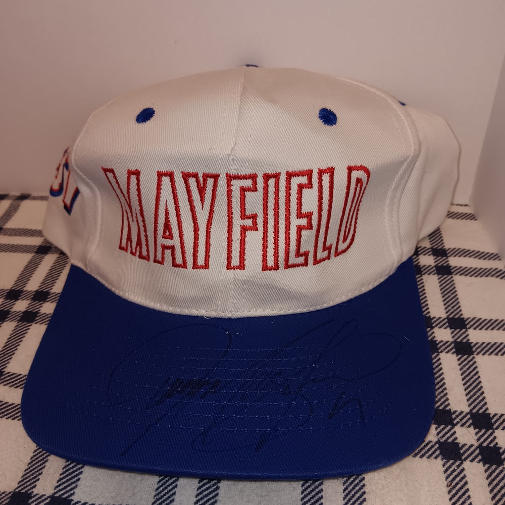 Mayfield White and Blue Cap